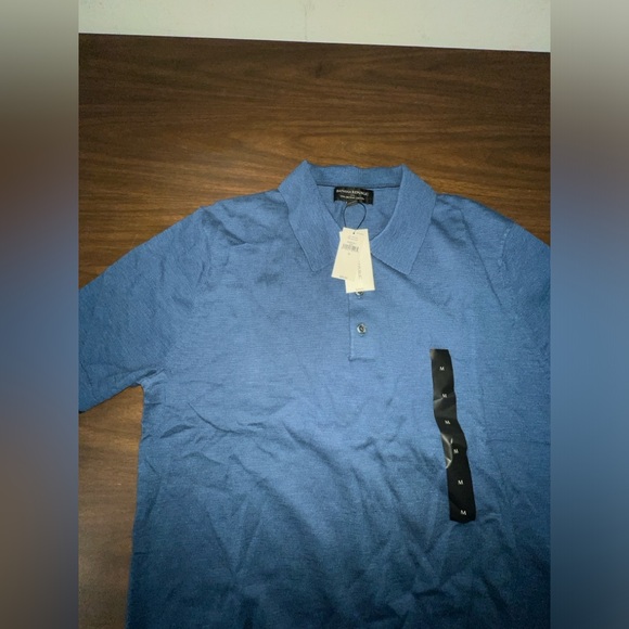 Men’s sz medium Banana Republic polo Medium blue - Picture 3 of 4